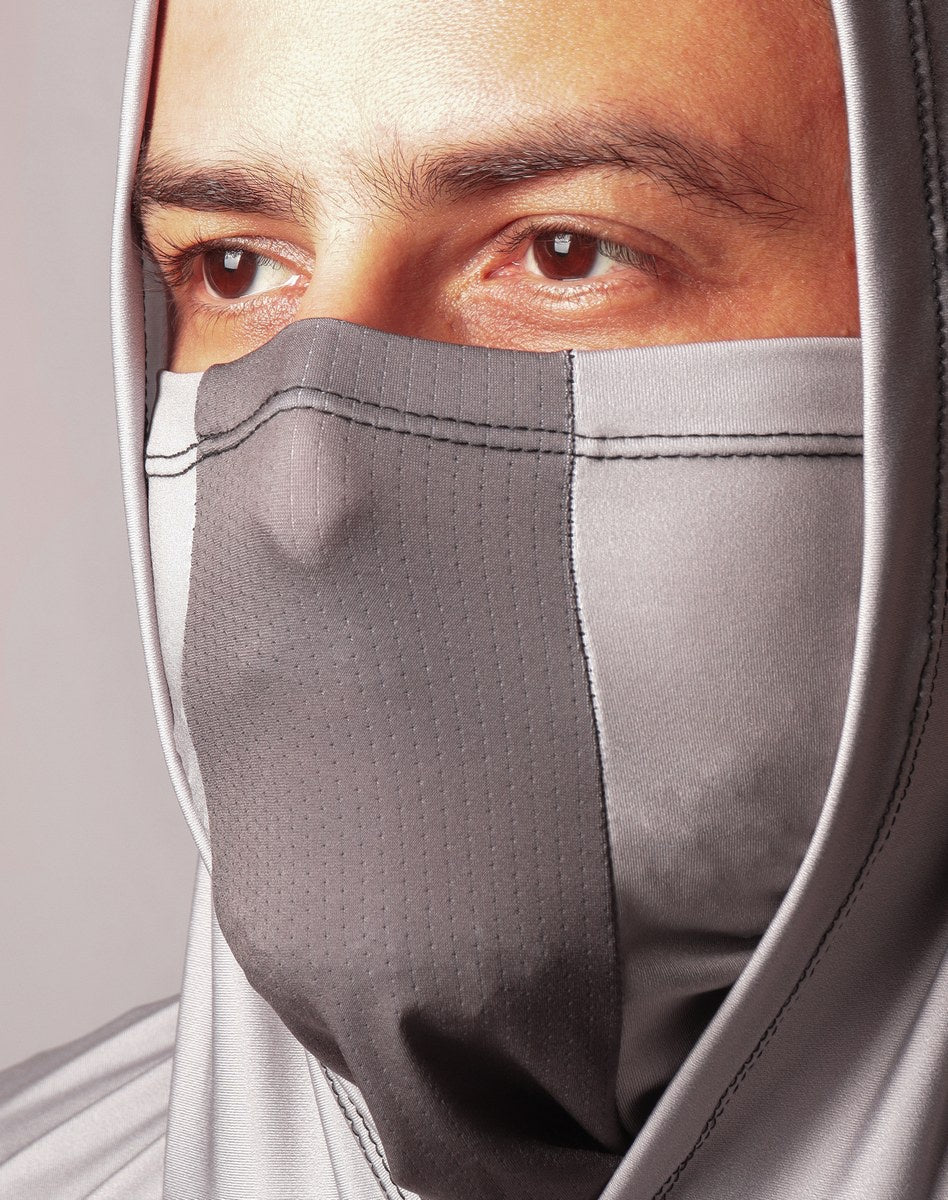 Camisa FusionX Brk Galaxy Cinza com Capuz e Proteção UV50+ - Brk Fishing