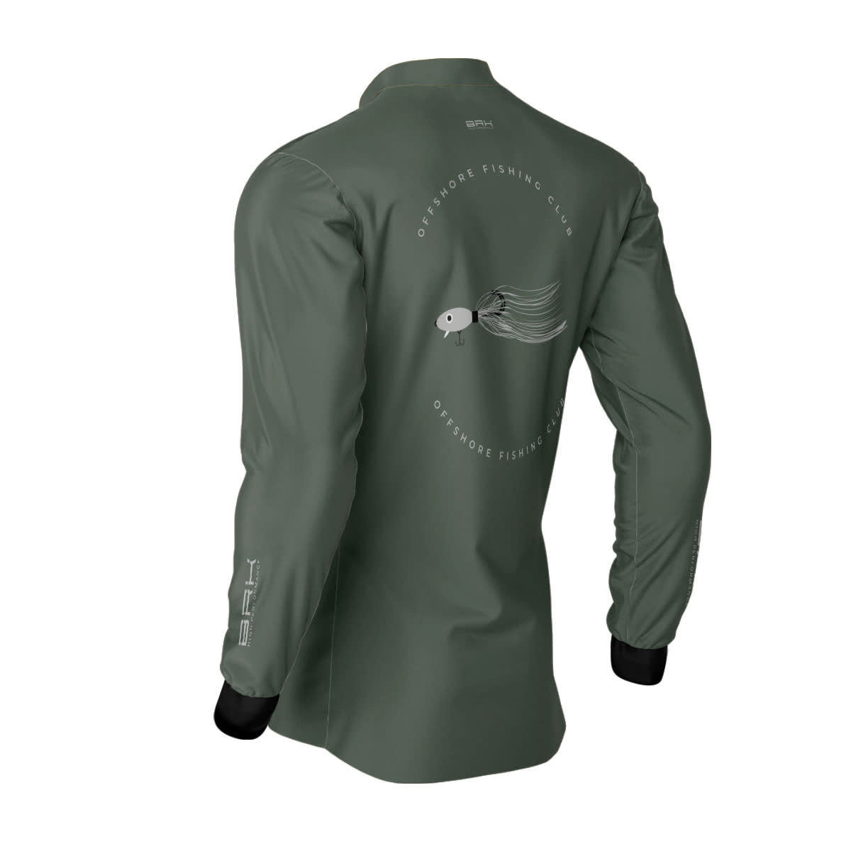 Camisa de Pesca Brk Jig Head Verde Fishing Club com Proteção Solar UV50+ - Brk Fishing