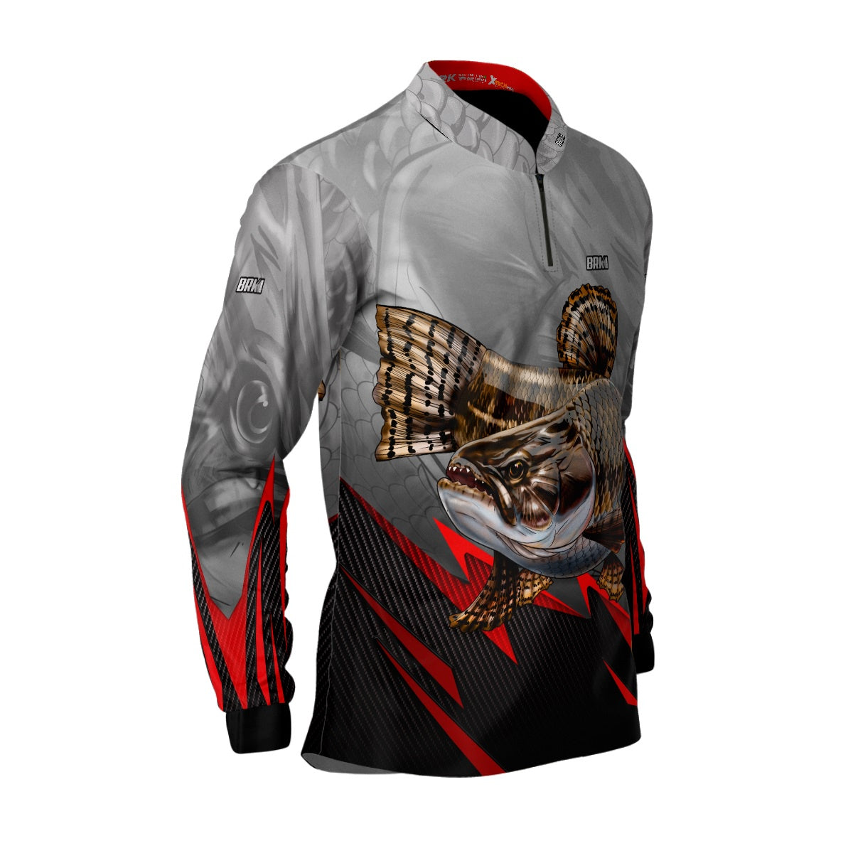 Camisa de Pesca Brk Traíra Cinza com Proteção UV50+ - Brk Fishing