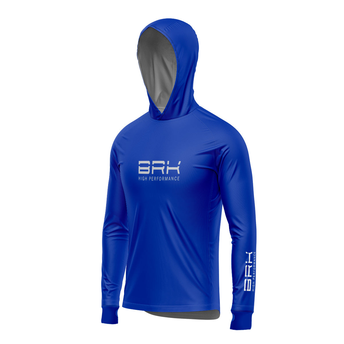 Camisa de Pesca com Capuz Brk Clean Azul com Proteção Uv50+ - Tamanho: P