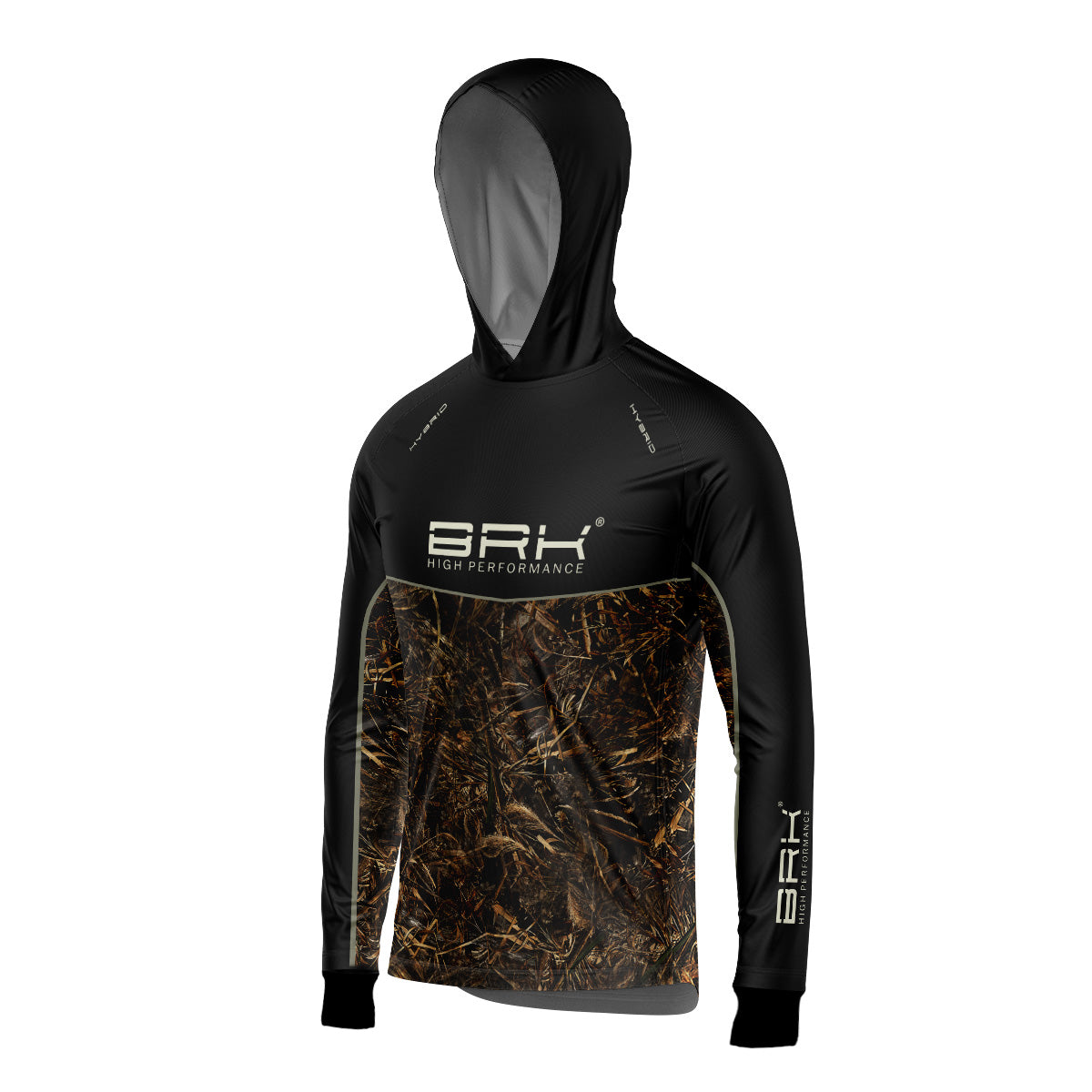 Camisa de Pesca Brk com Capuz Hybrid no Bait no Fishing com Proteção Uv50+ - Tamanho: G2