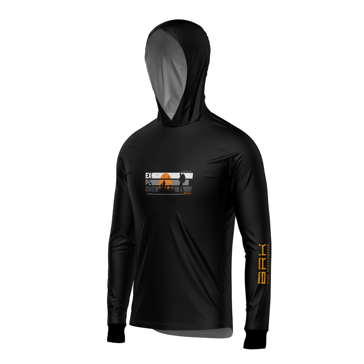 Camisa de Pesca com Capuz Brk Explore Camping com Proteção Uv50+ - Tamanho: M