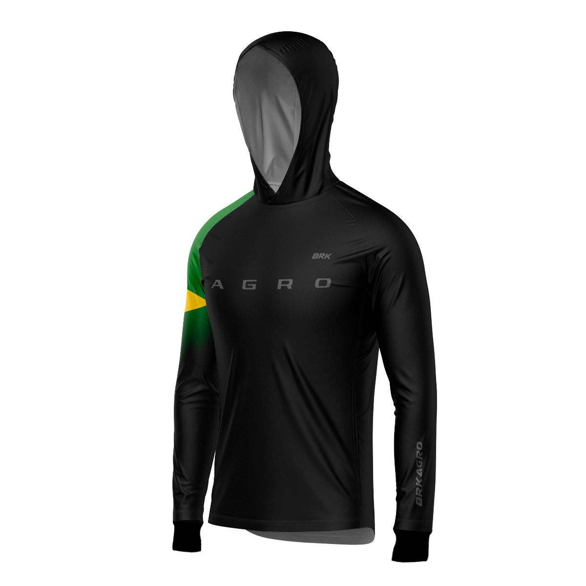 Camisa de Pesca Brk com Luva e Capuz Agro Brasil com Proteção Uv50+ - Tamanho: GG