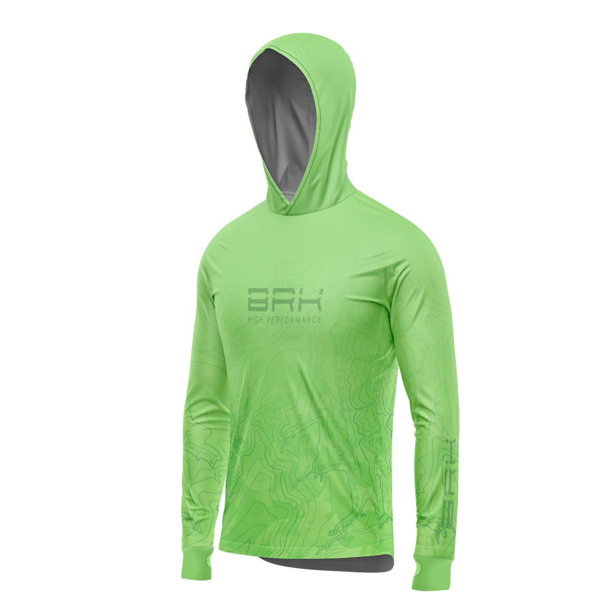 Camisa de Pesca com Capuz Brk Clean Verde com Proteção Uv50+ - Tamanho: P