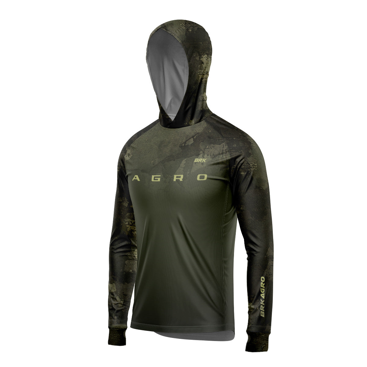 Camisa de Pesca Brk com Luva e Capuz Long Horn com Proteção Uv50+ - Tamanho: G