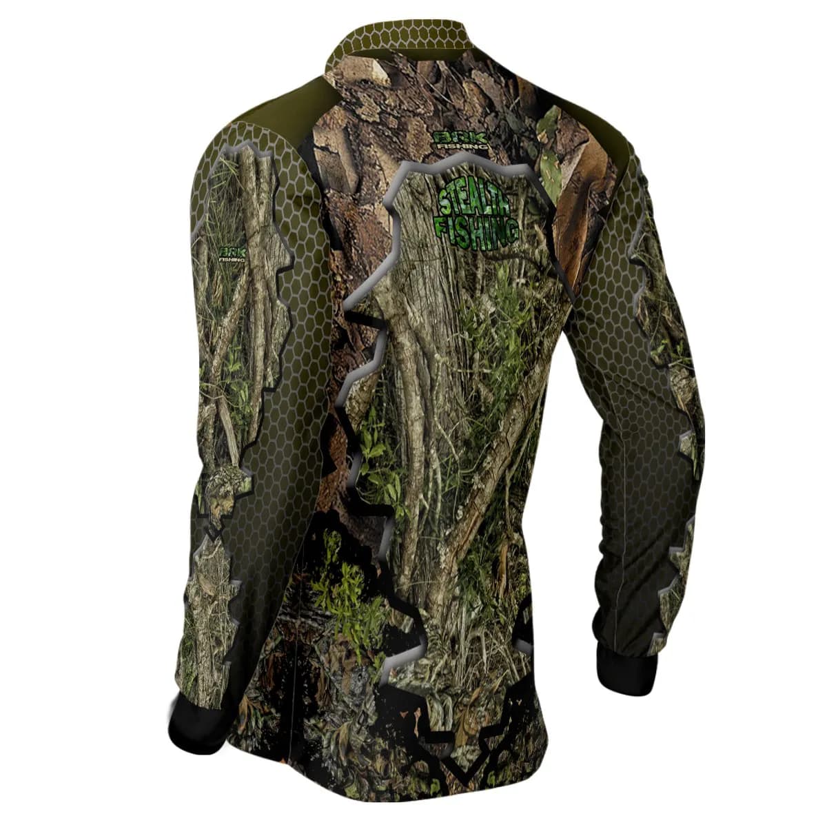 Camisa de Pesca Brk Camuflada Stealth Series com Proteção Solar UV50+ - Brk Fishing