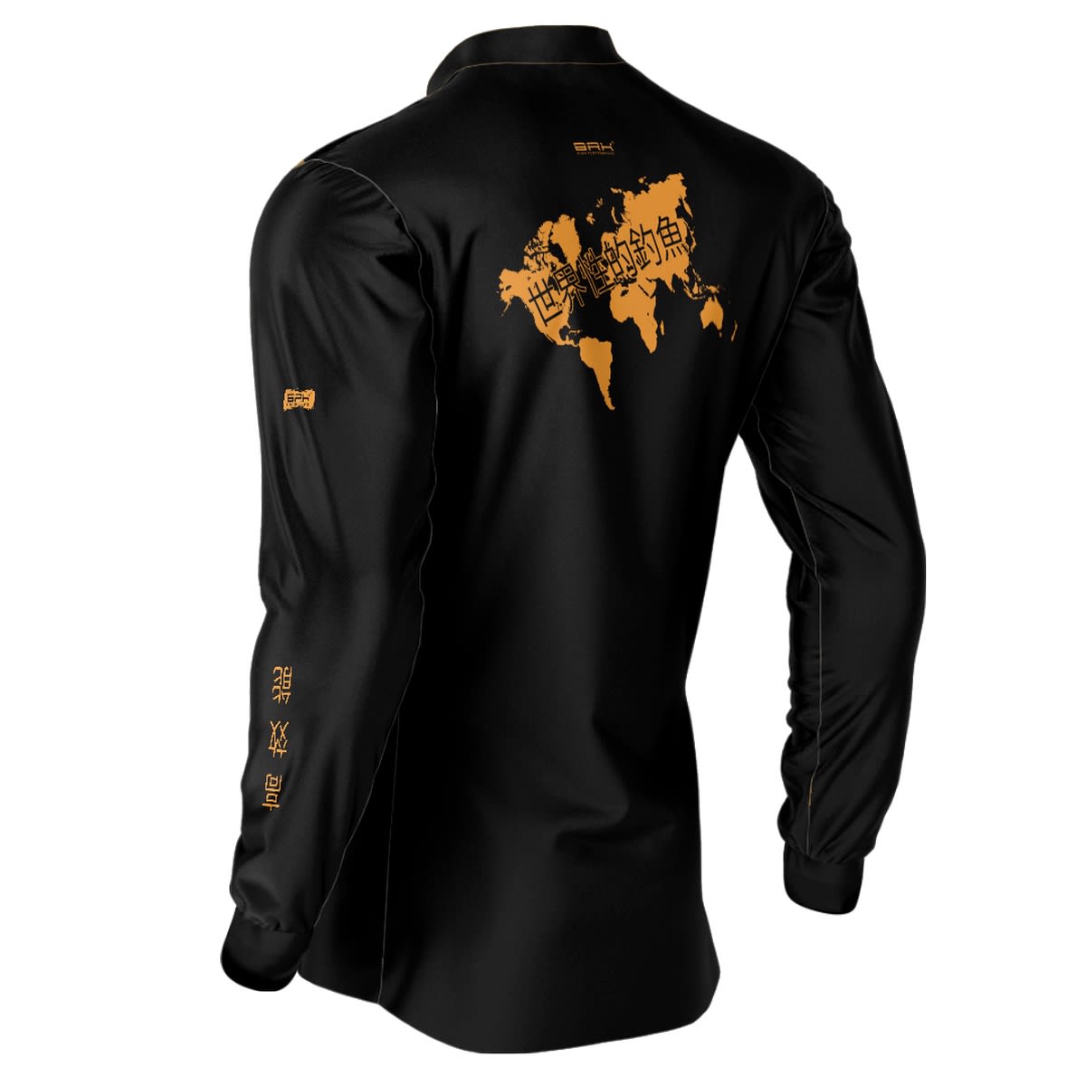 Camisa de Pesca Preta Brk Pesca Mundial com UV50+ - Brk Fishing