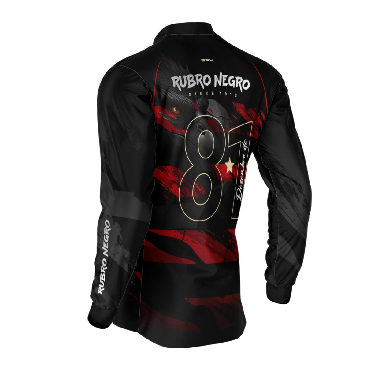 Camisa Brk Mascote Rubro Negro Urubu com Proteção Solar UV50+ - Brk Fishing
