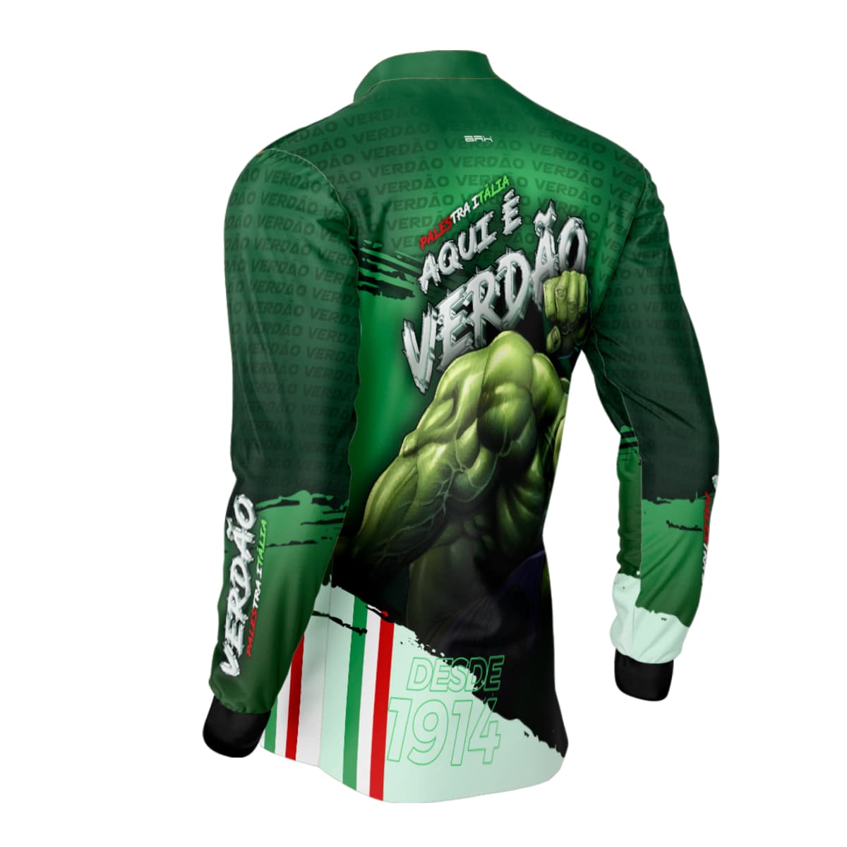 Camisa de Pesca Brk Verdão Mascote Hulk com Proteção Solar UV50+ - Brk Fishing