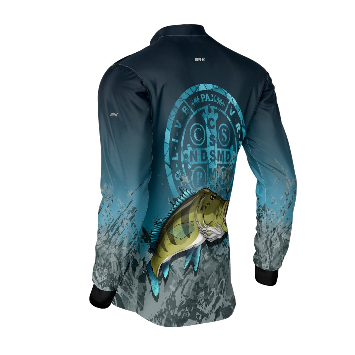 Camisa de Pesca Brk Verde Àgua Tucunaré com UV50+ - Brk Fishing