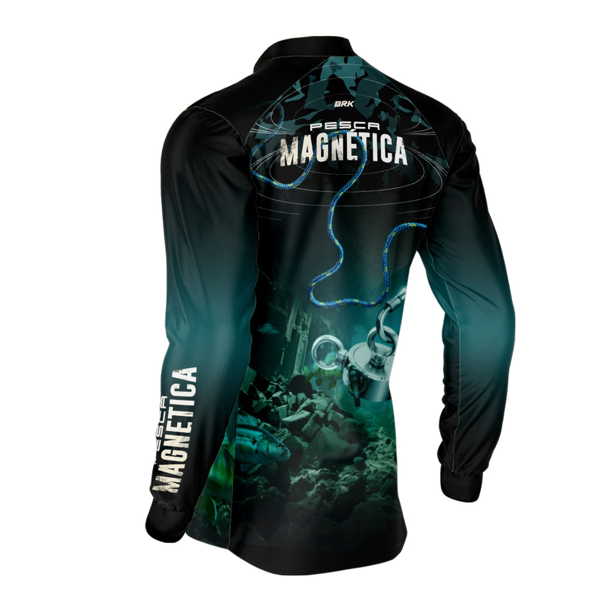 Camisa de Pesca Brk Pesca Magnética com UV50+ - Brk Fishing
