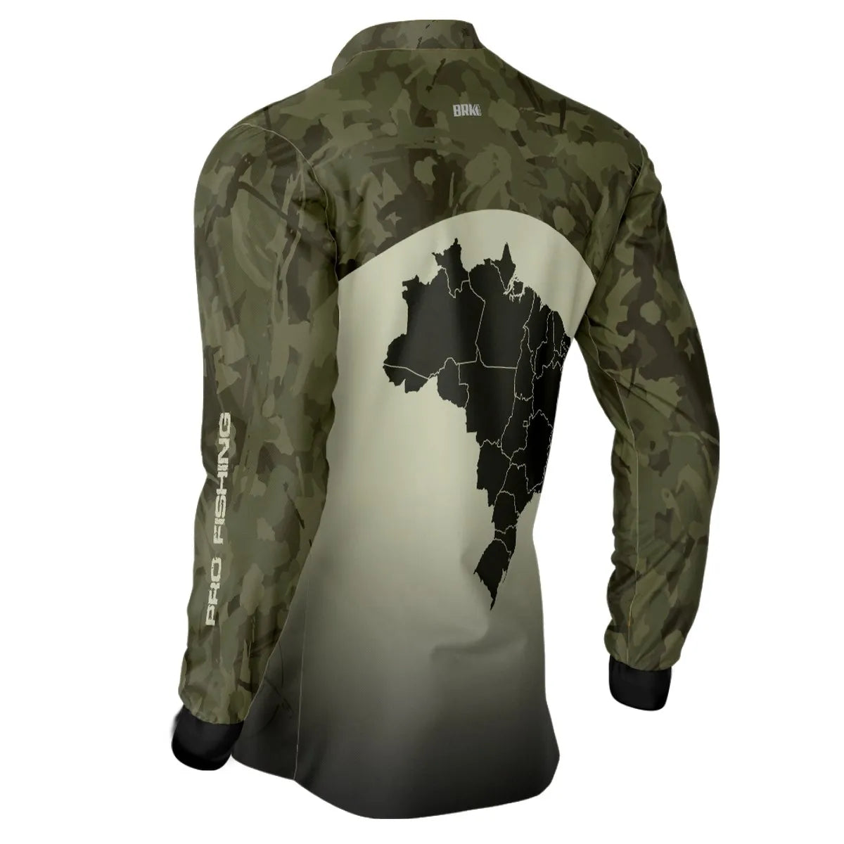 Camisa de Pesca Brk Compass Camuflado com Proteção Solar UV50+ - Brk Fishing