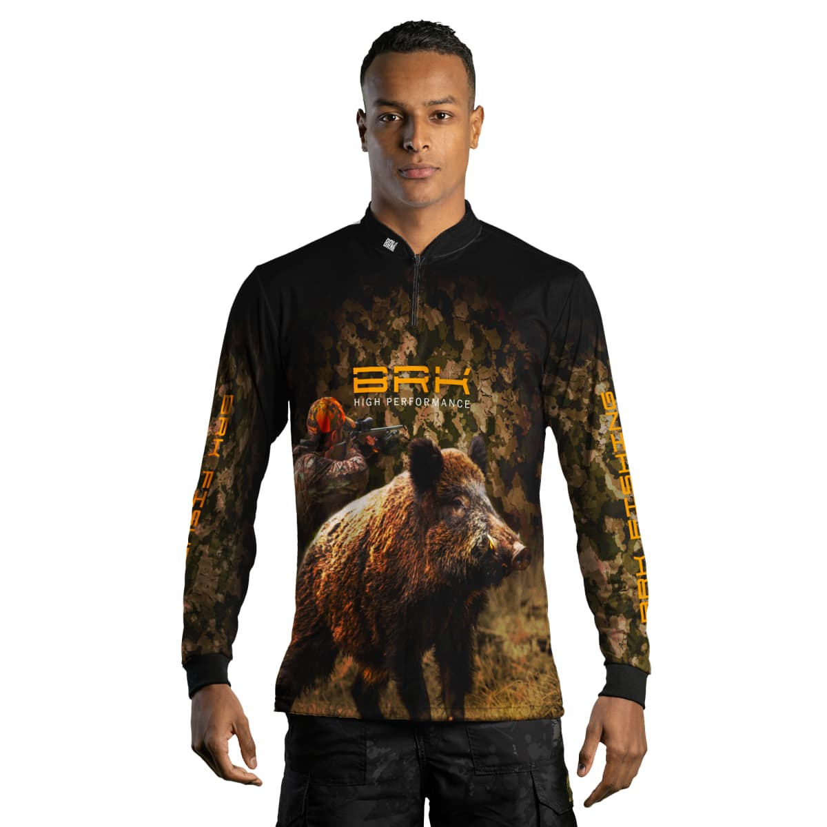 Camisa de Pesca Brk Camuflado Wild Boar com Proteção Solar UV50+ - Brk Fishing