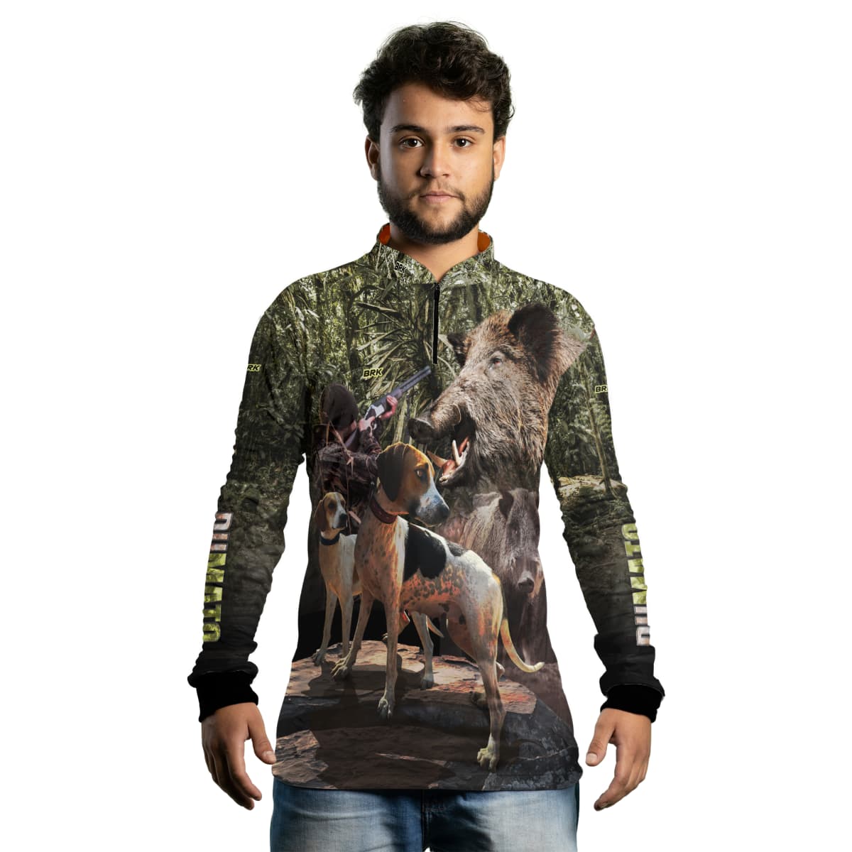 Camisa de Pesca Brk Dumato Javali Foxhound Real Tree com Proteção Solar UV50+ - Brk Fishing