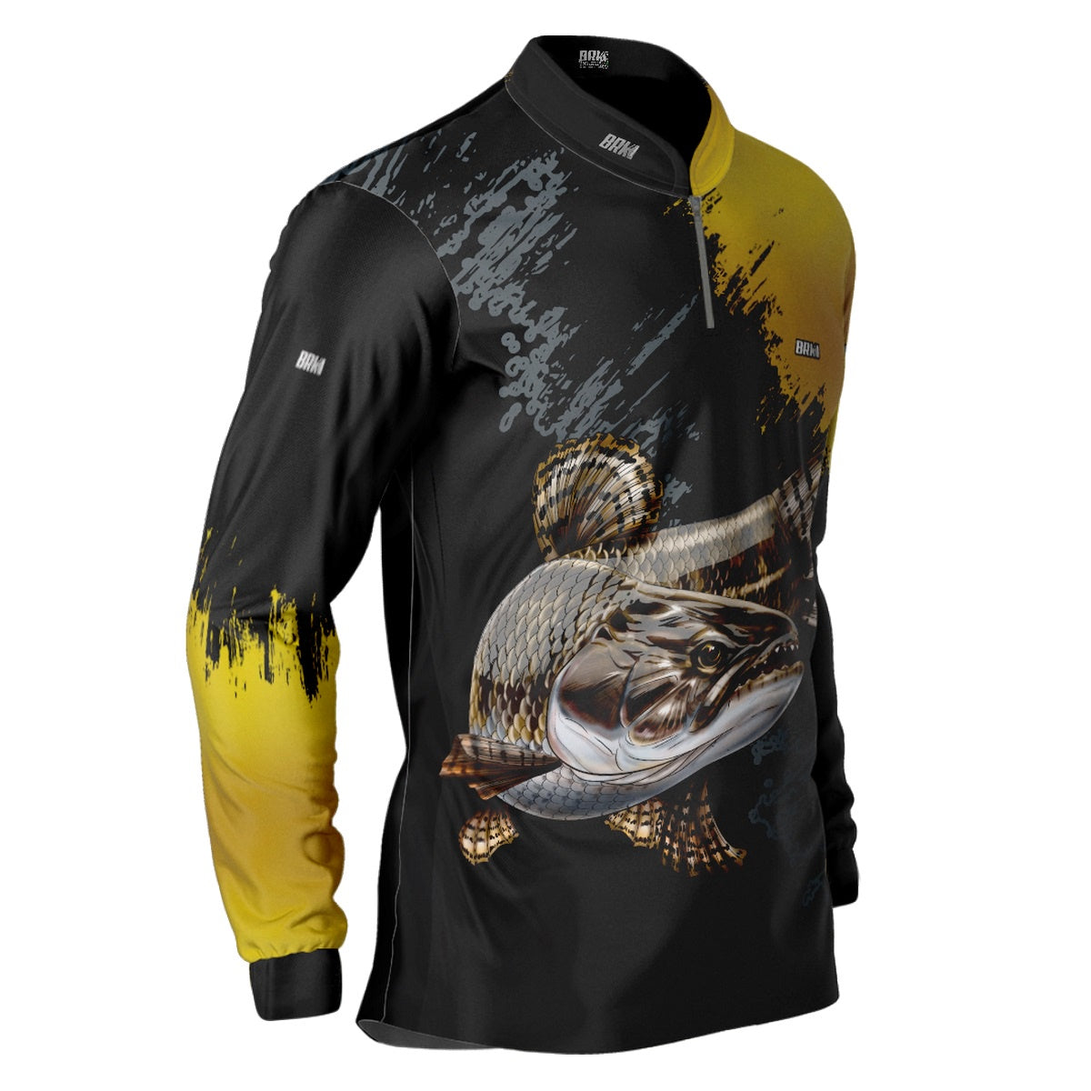 Camisa de Pesca Brk Traíra Preta com UV50+ - Brk Fishing