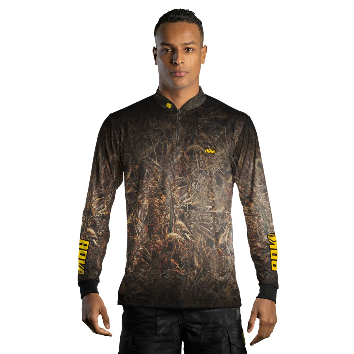 Camisa de Pesca Brk Camuflada Floresta com Proteção Solar UV50+ - Brk Fishing