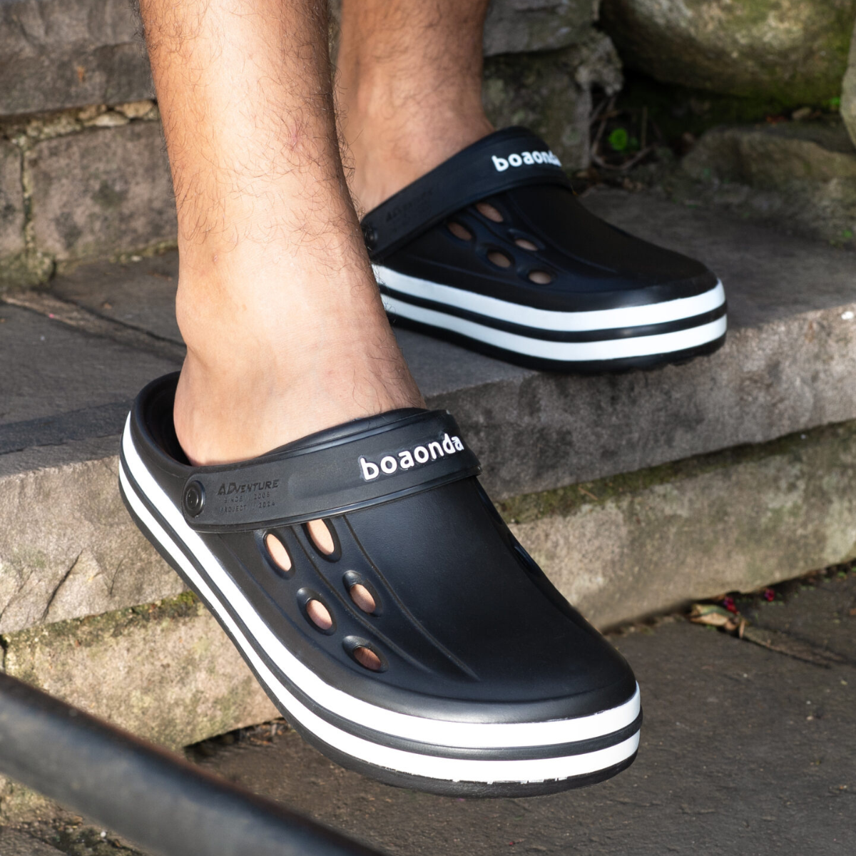 Sandália Antiderrapante para Pesca Boaonda Star Confortavel - Preta - Brk Fishing