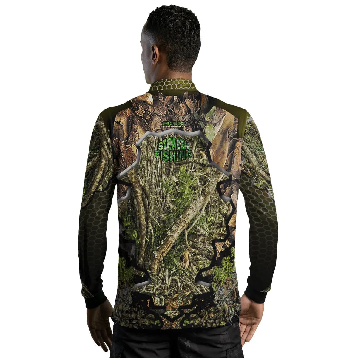 Camisa de Pesca Brk Camuflada Stealth Series com Proteção Solar UV50+ - Brk Fishing