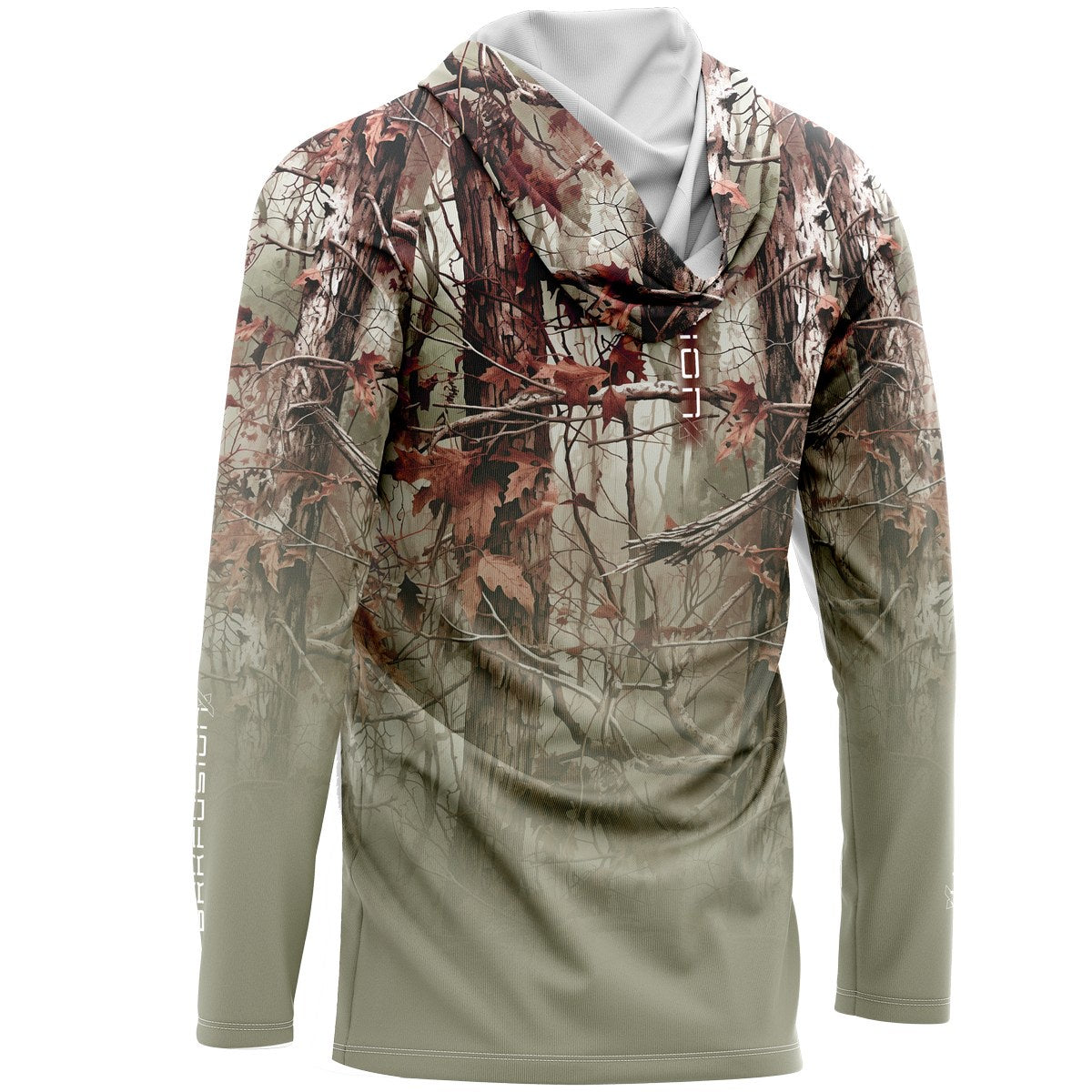 Camisa FusionX Brk Hunter Real Tree Camuflado com Capuz e Proteção UV50+ Envio Imediato Brk Fishing