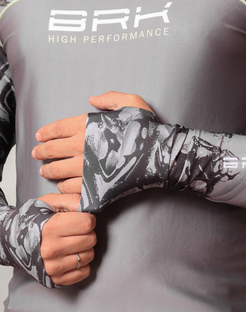 Camisa FusionX Brk Deep Cinza Camuflado com Capuz e Proteção UV50+ Envio Imediato Brk Fishing