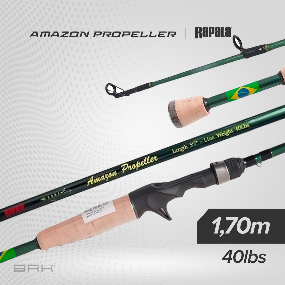 Vara Rapala Amazon Propeller 11RAMPROP57 40lb (18Kg) 5'7" (1,70m) - Carretilha (Inteiriça)