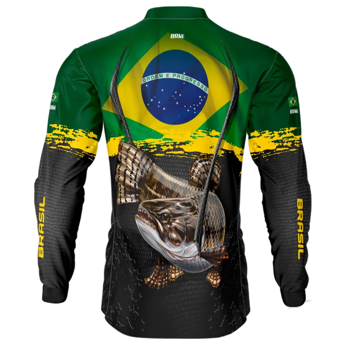 Camisa Brk Traíra Brasil Proteção Solar UV50+ - Brk Fishing