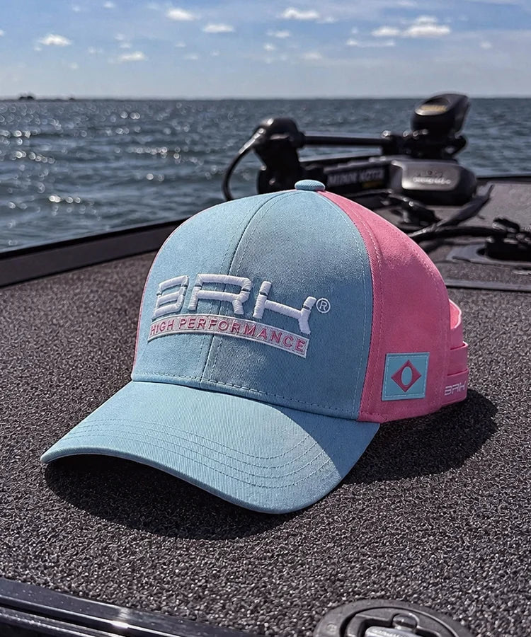Boné de Pesca Feminino Azul e Rosa