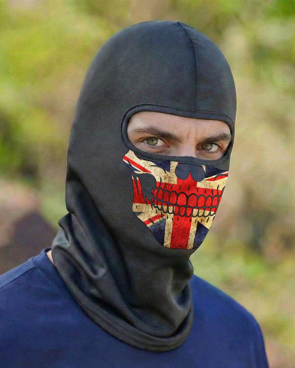 Bandana Balaclava Brk Caveira Britânica com Proteção UV50+