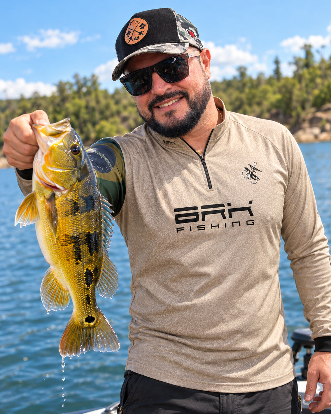 Camisa de Pesca Brk Garateia Clean Bandeira Brasil