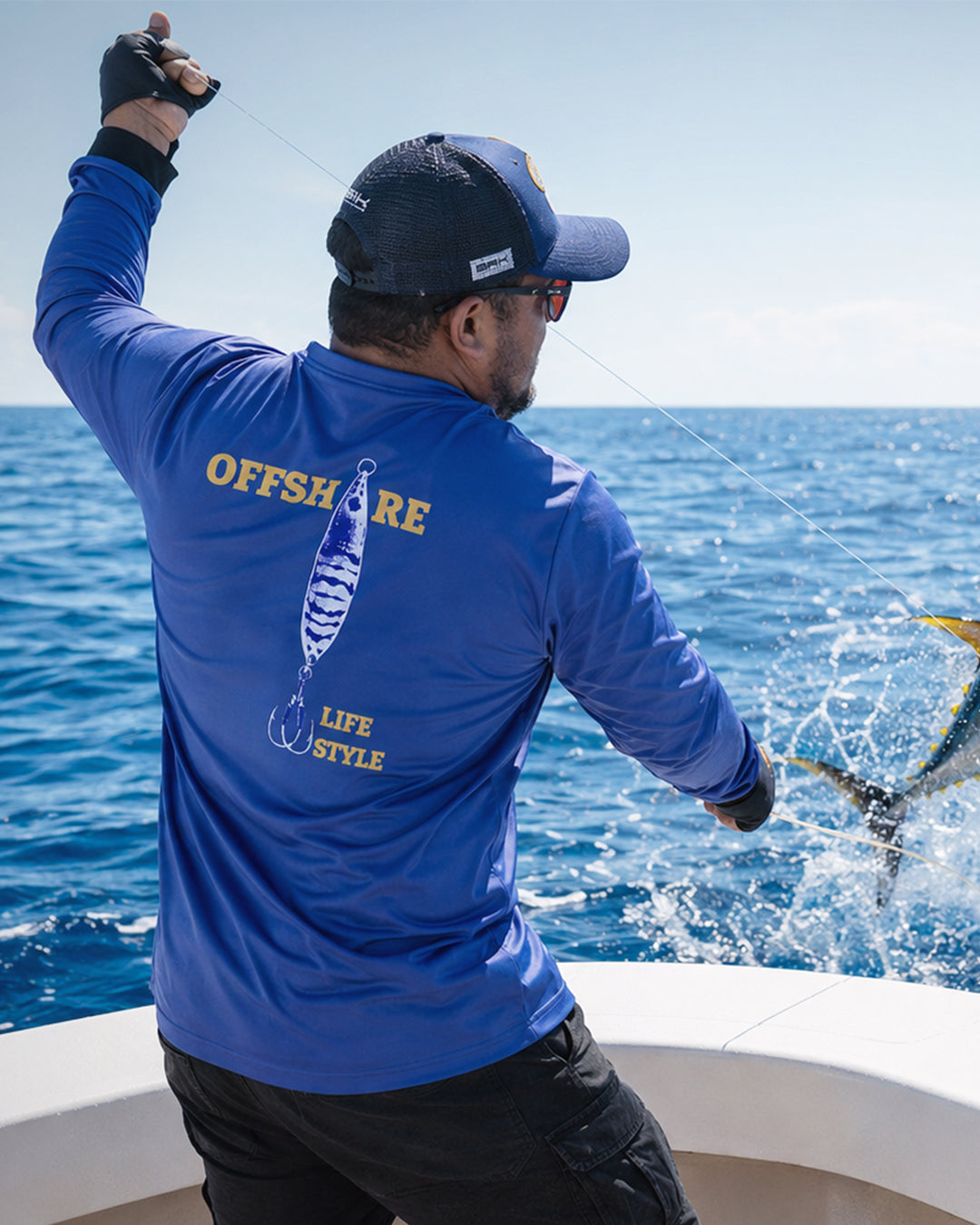 Camisa de Pesca em Alto Mar Offshore Lifestyle com Proteção UV50