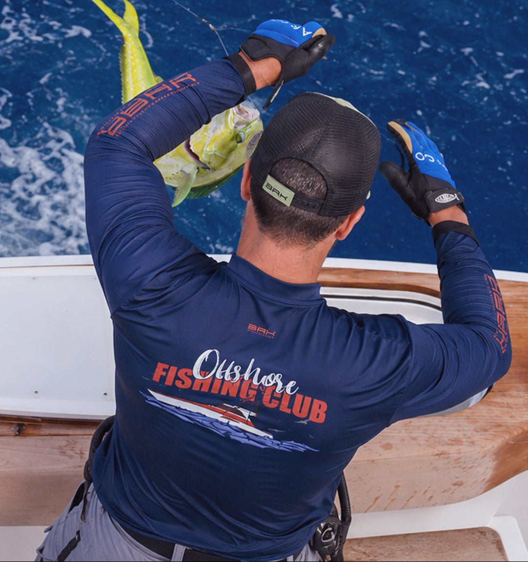 Camisa de Pesca em Alto Mar Fishing Club Vermelho com Proteção UV50