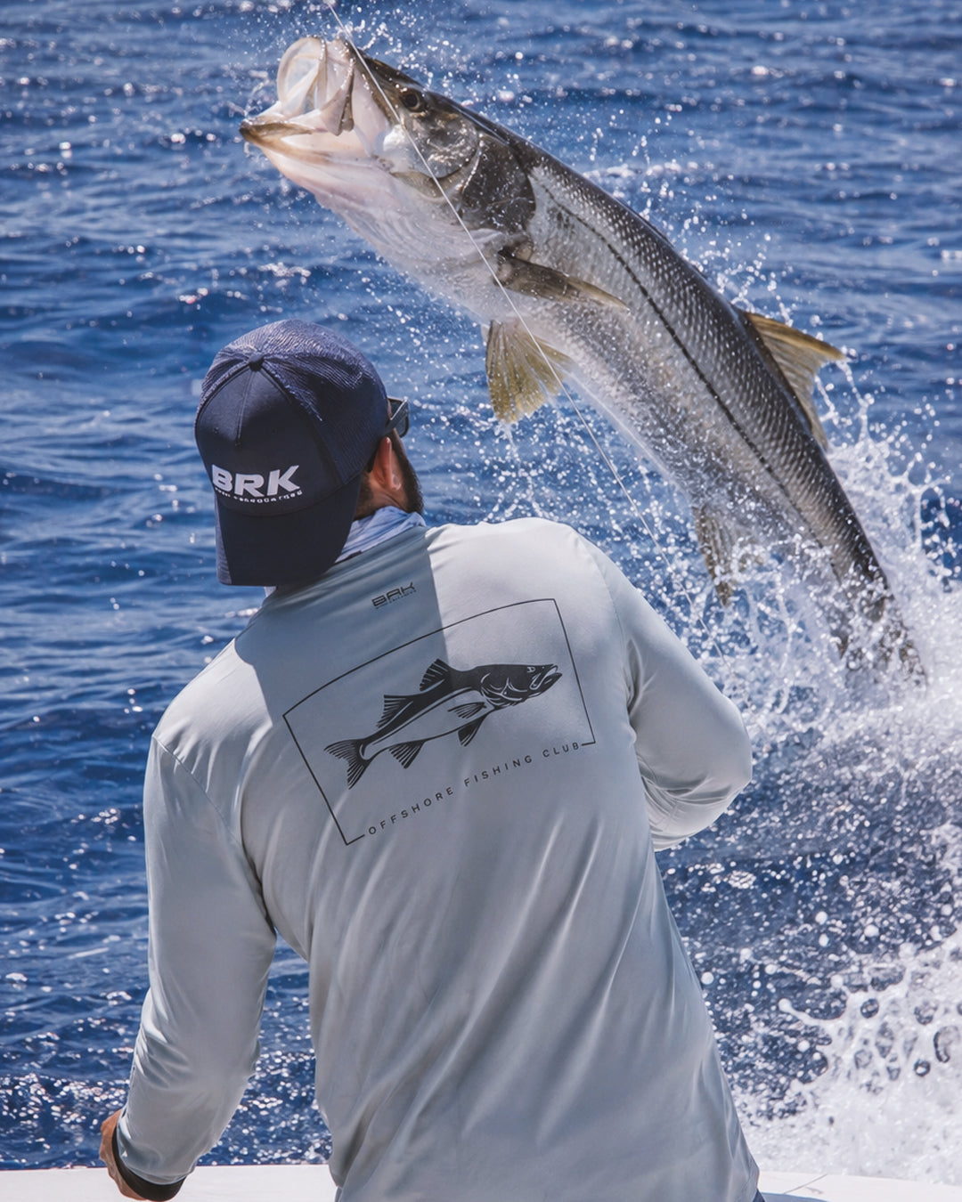 Camisa de Pesca em Alto Mar Offshore Fishing Club Robalo com Proteção UV50