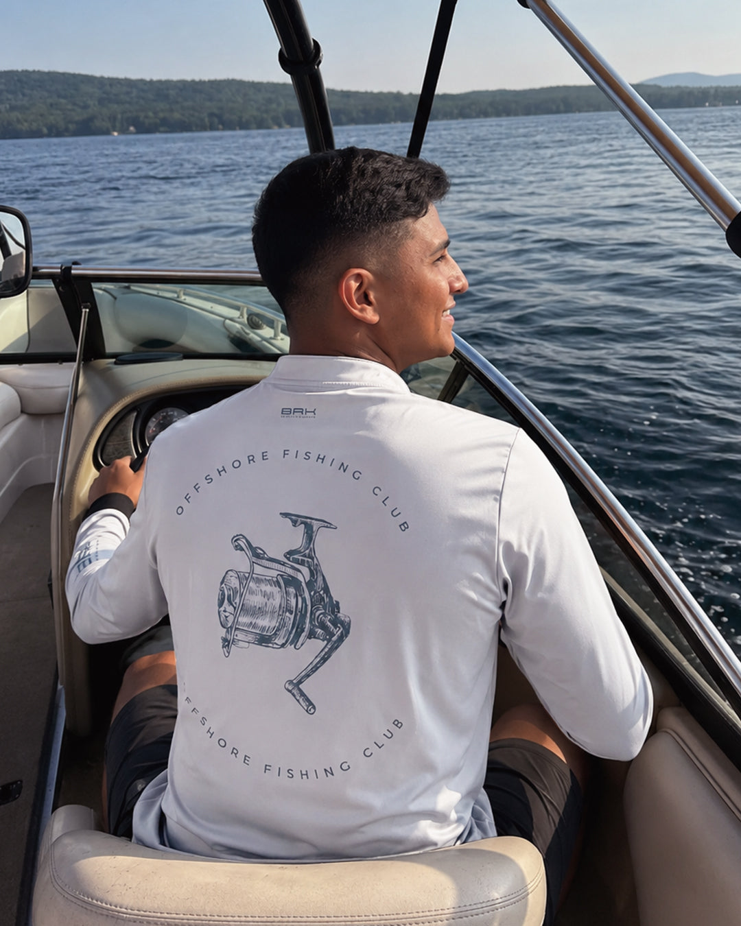 Camisa de Pesca em Alto Mar Offshore Fishing Club Molinete com Proteção UV50