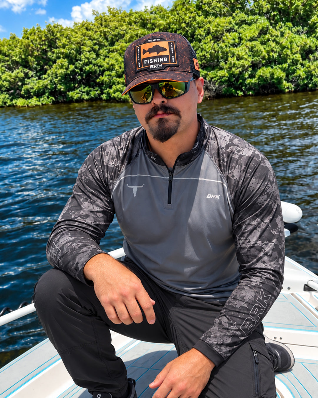 Camisa Brk Camo Long Horn Brasil Cinza