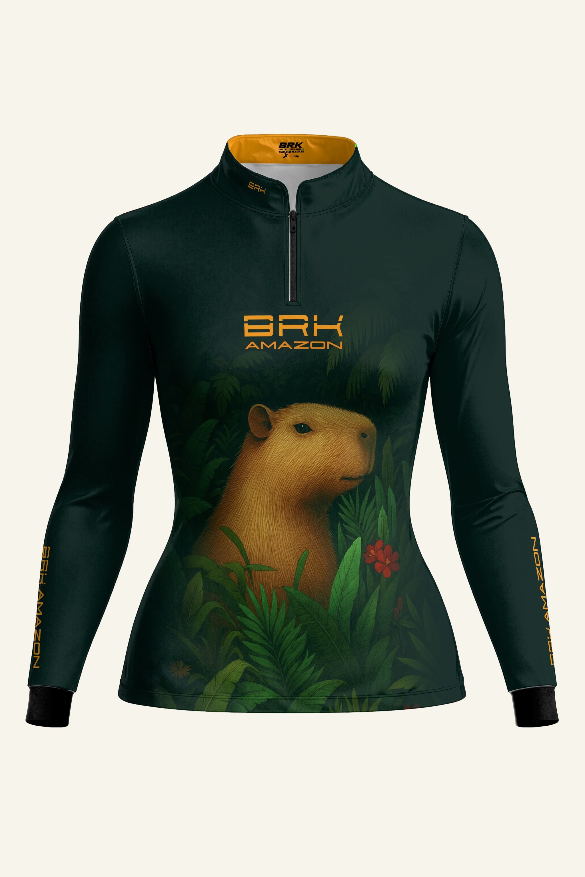 Camisa Feminina Brk Amazon Capivara com Proteção UV50 Brk Fishing