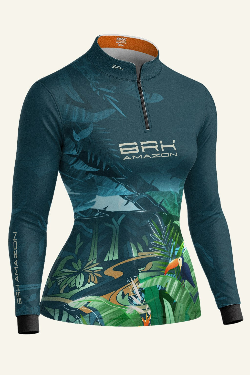 Camisa Feminina Brk Amazon Fauna e Flora com Proteção UV50 Brk Fishing