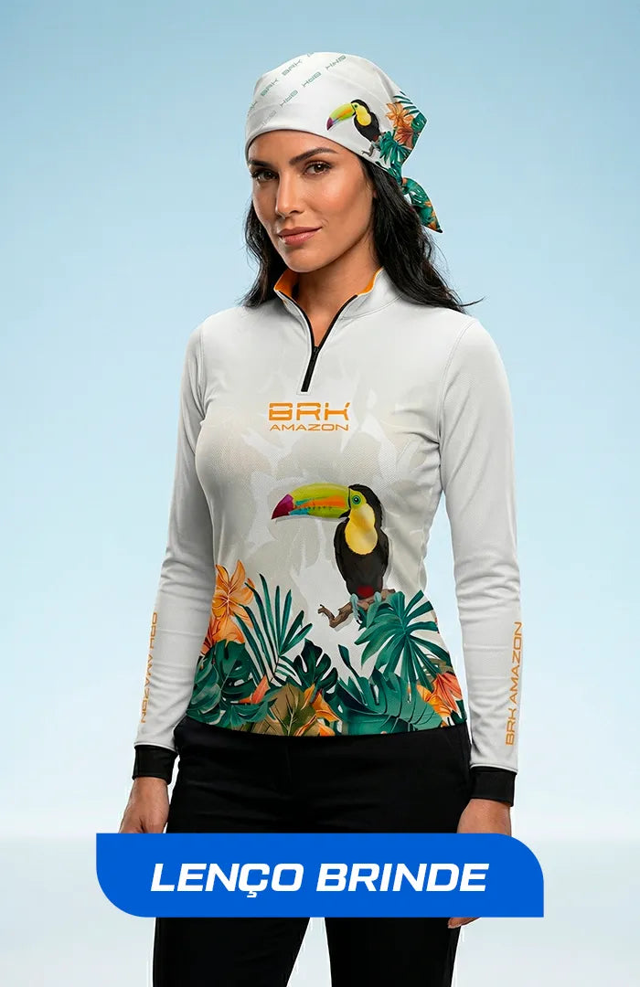 Camisa Feminina Brk Amazon Tucano com Proteção UV50