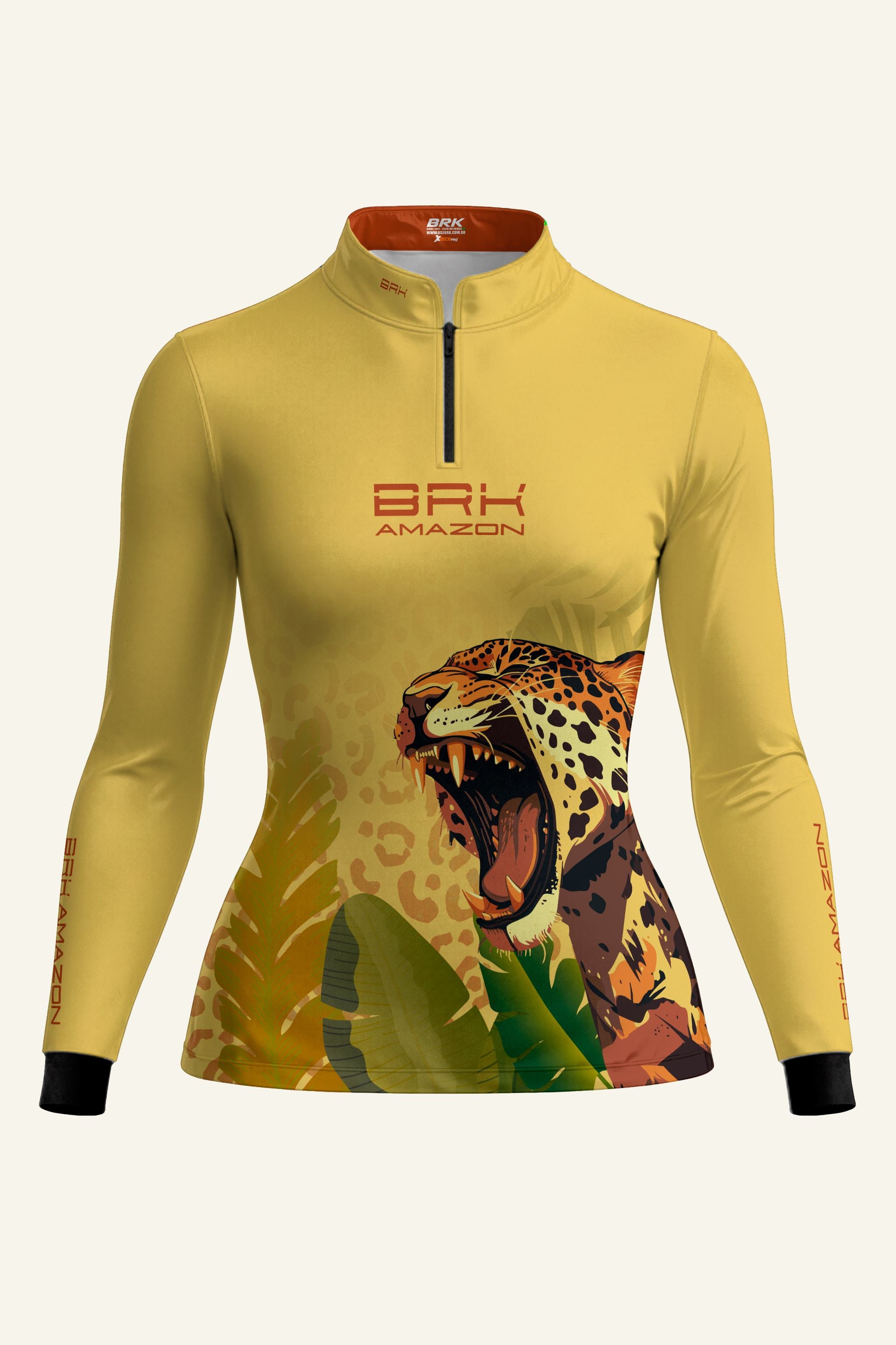 Camisa Feminina Brk Amazon Onça com Proteção UV50 Brk Fishing