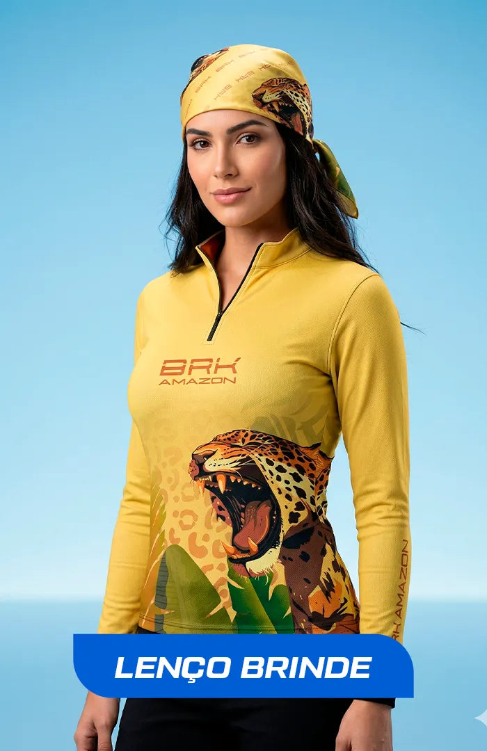 Camisa Feminina Brk Amazon Onça com Proteção UV50