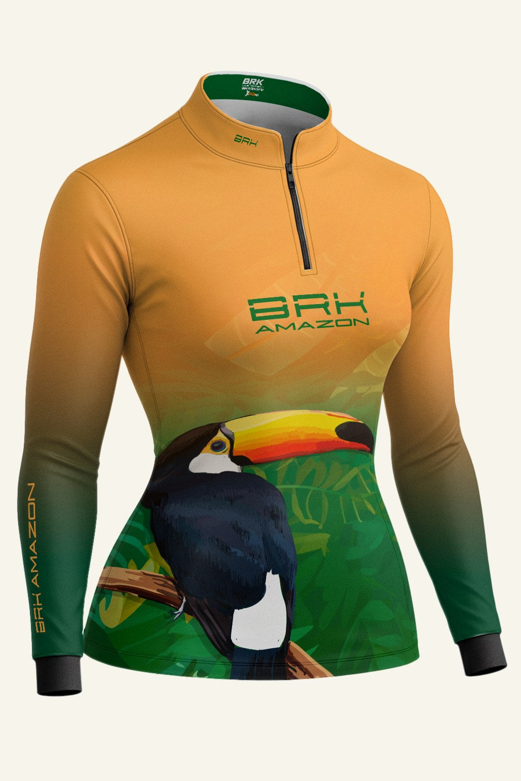 Camisa Feminina Brk Amazon Tucano Floral com Proteção UV50 Brk Fishing