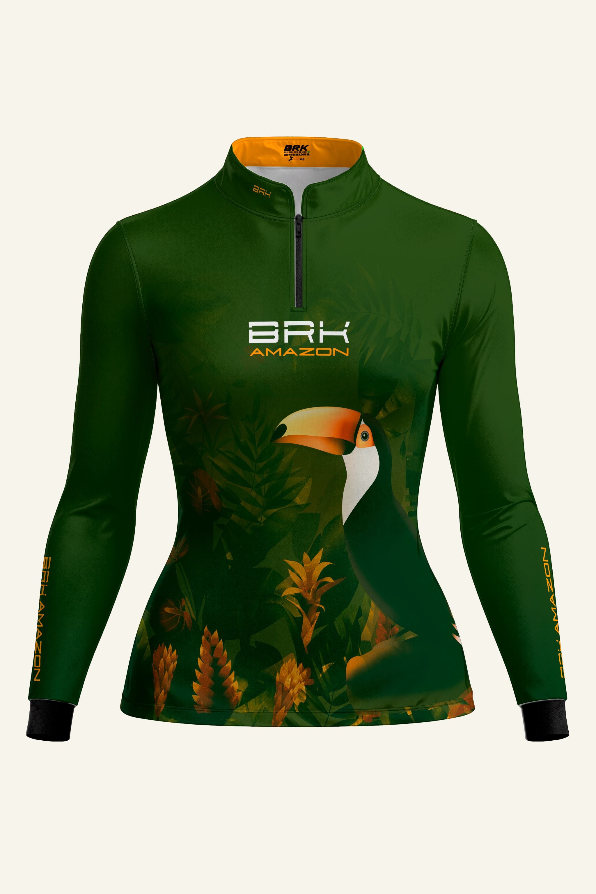 Camisa Feminina Brk Amazon Verde Tucano com Proteção UV50 Brk Fishing