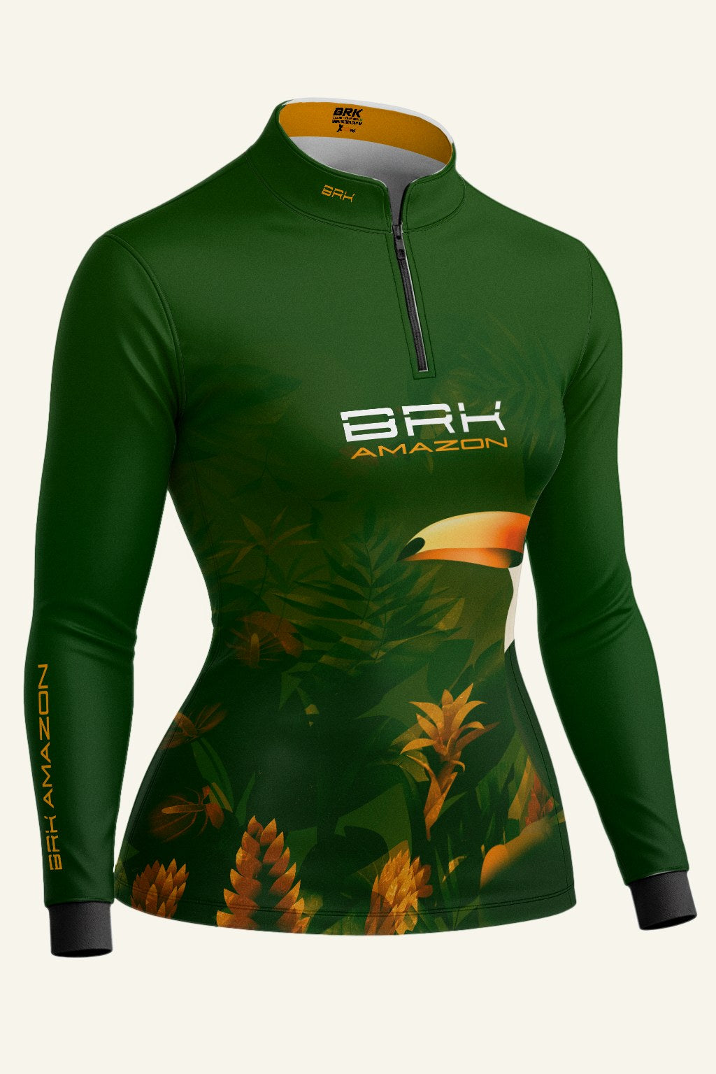 Camisa Feminina Brk Amazon Verde Tucano com Proteção UV50 Brk Fishing