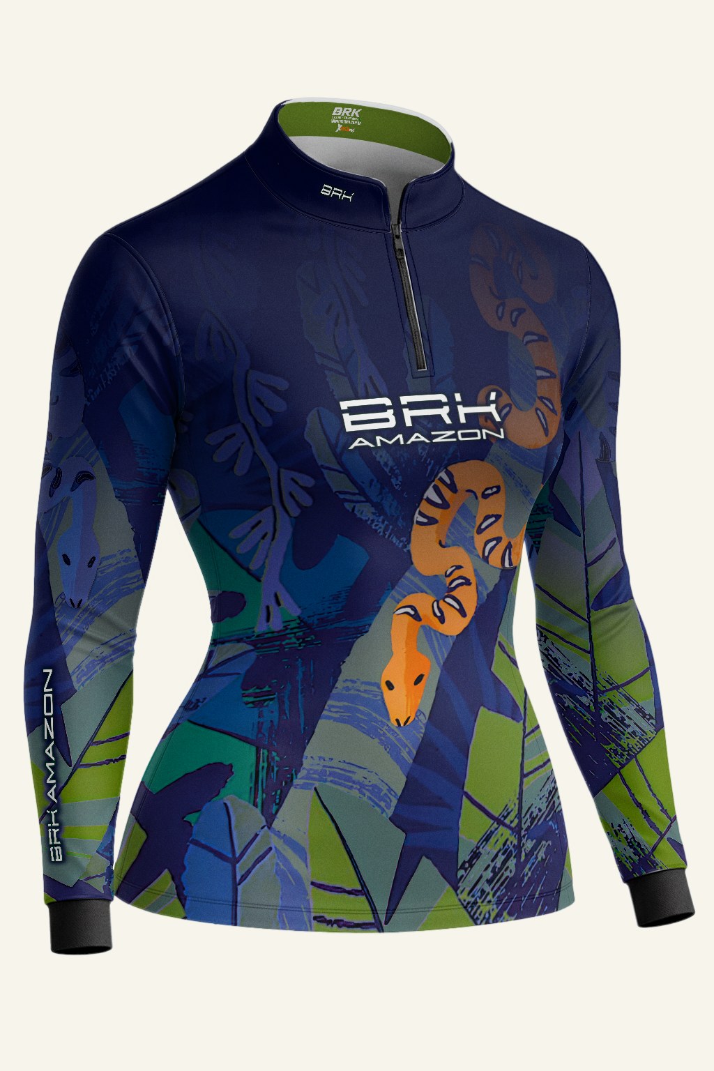 Camisa Feminina Brk Amazon Cobra com Proteção UV50 Brk Fishing