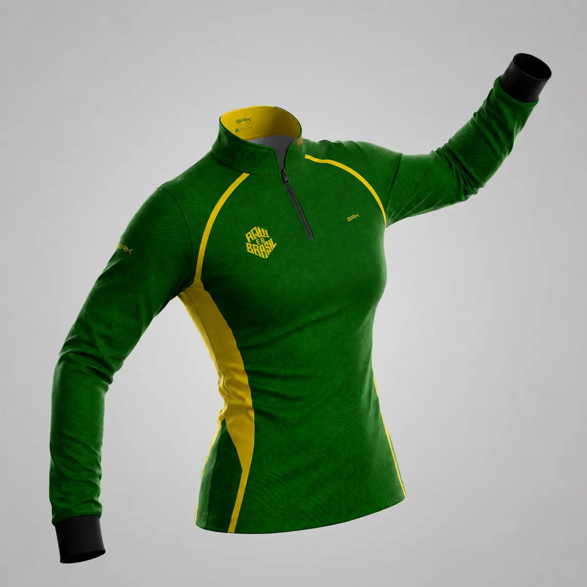 Camisa Brk Feminina Aqui é o Brasil Digital Verde com Proteção UV50