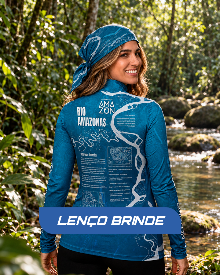 Camisa Feminina Amazon Rio Amazonas Azul