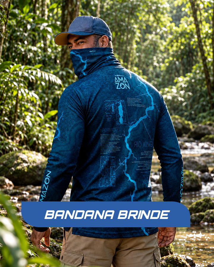Camisa Amazon Rio Xingu Azul Marinho