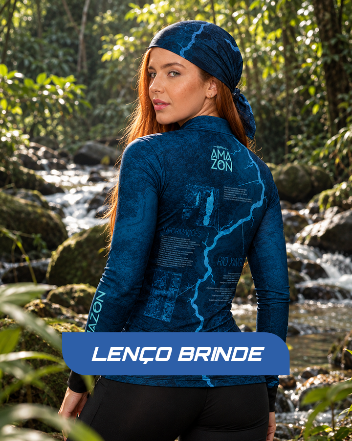 Camisa Feminina Amazon Rio Xingu Azul Marinho