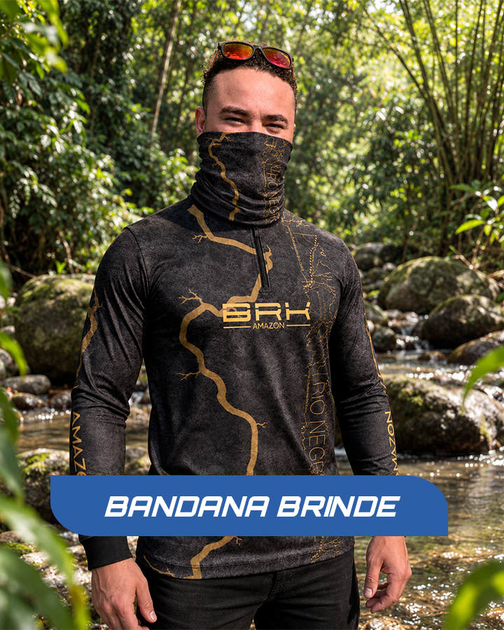 Camisa Amazon Rio Negro Preto Chumbo