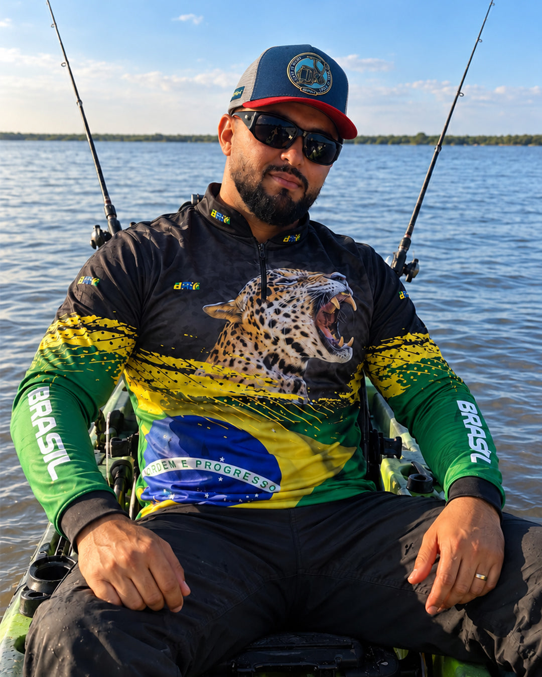 Camisa de Pesca Brk Brasil Onça