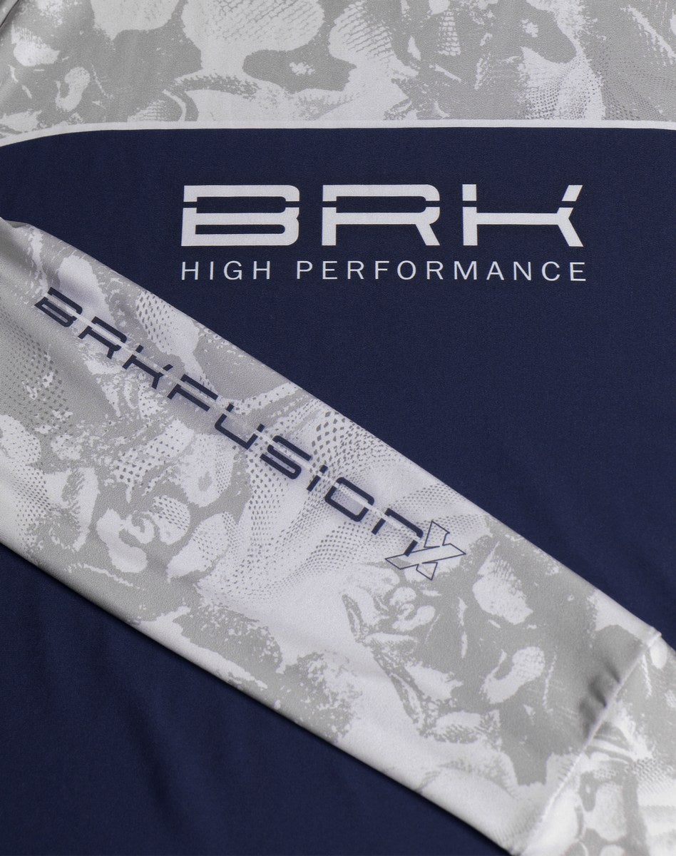 Camisa FusionX Brk Deep Camuflada Branco Azul com Capuz e Proteção UV50+ - Brk Fishing